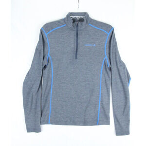 MERRELL Pullover Shirt Mens Size Small Select Wick 1/4 Zip Base Layer Gray Blue